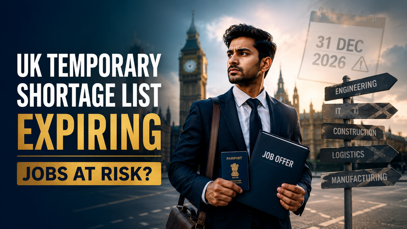 UK Temporary Shortage List Expiring: Which Jobs Will Lose Sponsorship After 31 December 2026?